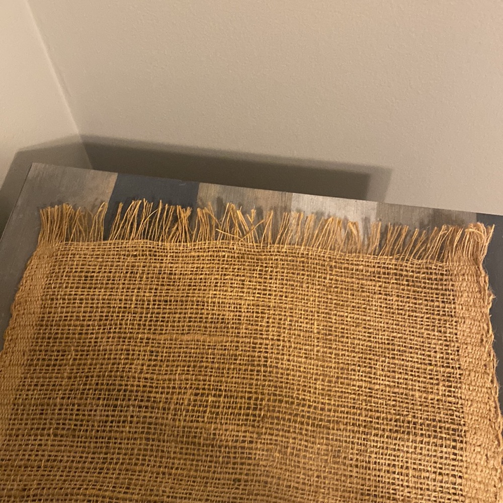 Used Burlap Table Runner - Picture 3 of 4